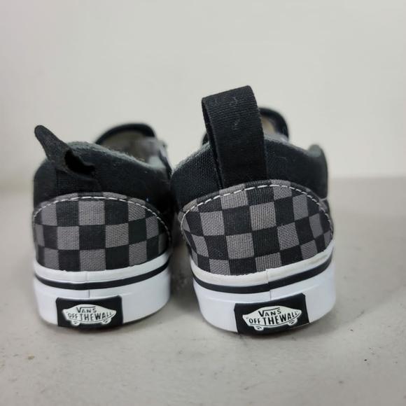 Vans Kids Toddler Plaid Slip on black Sz 3 - Picture 5 of 7